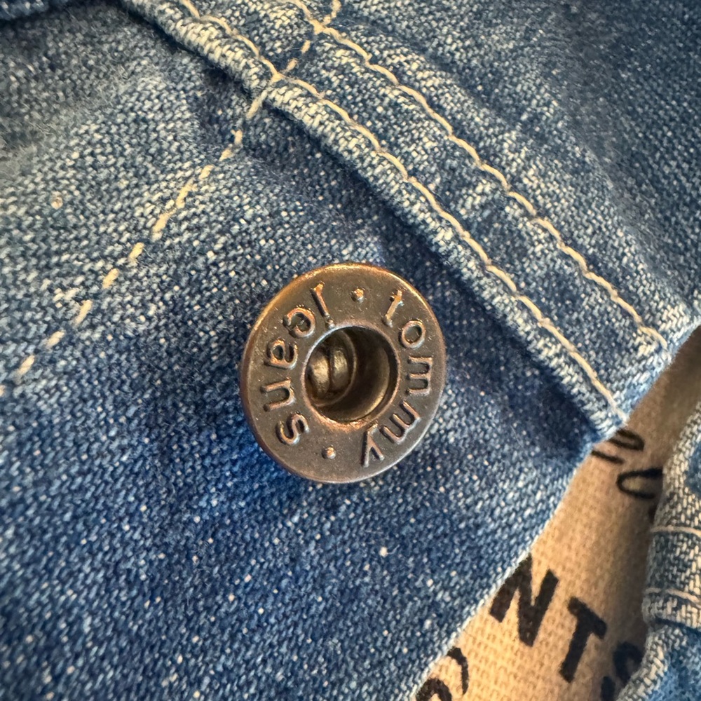 Vintage Tommy Hilfiger Jean Jacket Button Front Denim 90s Y2K Women’s Light Med - Picture 5 of 8